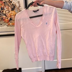 Blush v neck sweater